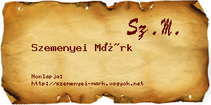 Szemenyei Márk névjegykártya
